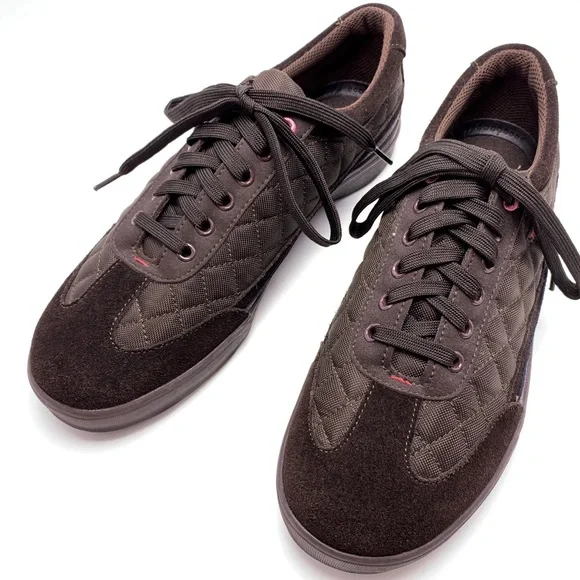 Keds Brown Suede Quilted Nylon Sneakers - Picture 5 of 8